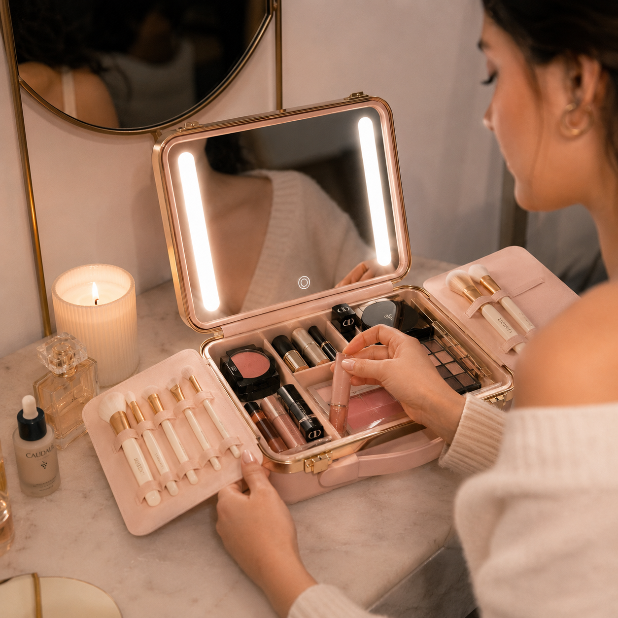 LUVIOR Travel Case — LED Mirror Edition